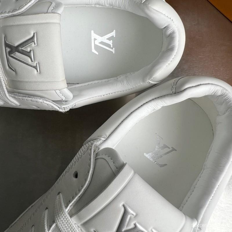 حذاء كاجوال كاجوال من لويس فويتون رن أواي من الجلد برباط عند الأصابع المستديرة - YC