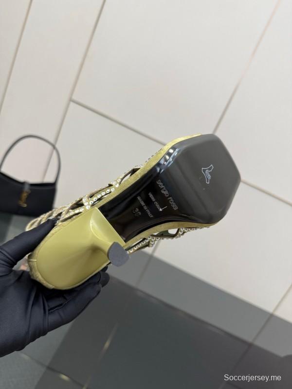 صندل سيرجيو روسي صندل حورية البحر 2025 من مجموعة SS صندل بكعب عالٍ أنيق بشبكة صيد السمك - KFY00470