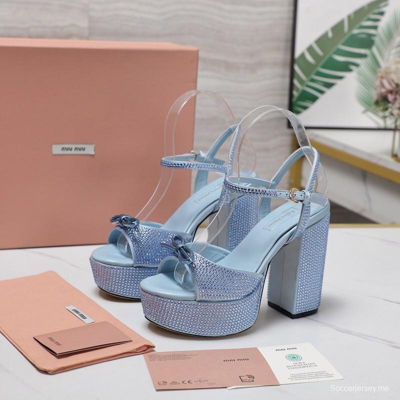 صندل بلينج بلينج سواروفسكي بكعب 11.5 سم من ميو ميوبيو - KFY00340