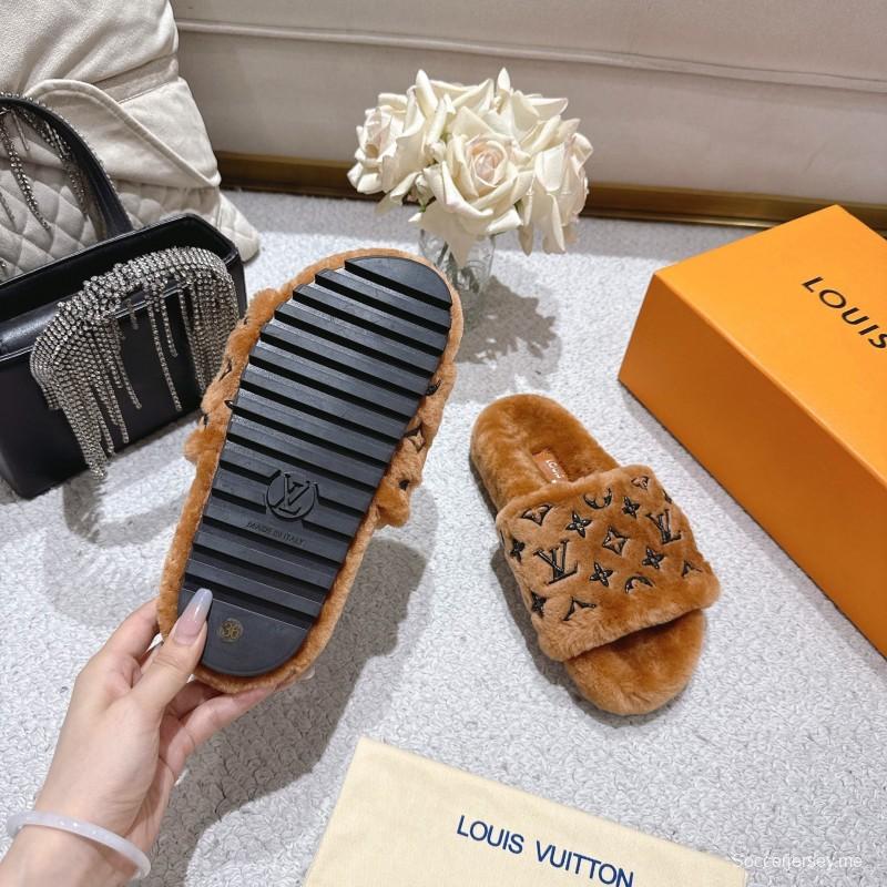 Lv 2025/ss شباشب صوف مريحة منزلية مريحة من الصوف - LY00240