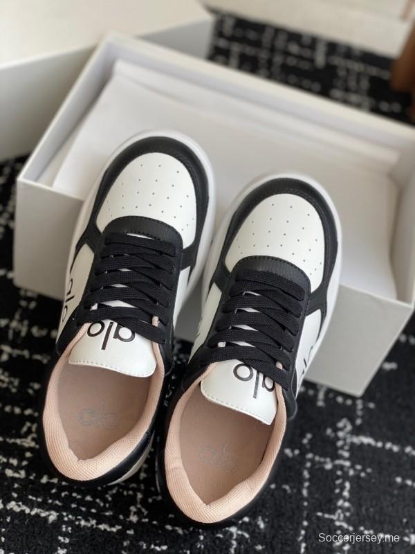 حذاء رياضي أبيض بلونين من ألو 2025 س س س بنعل أبيض مكتنزة مريحة كاجوال - KFY00280