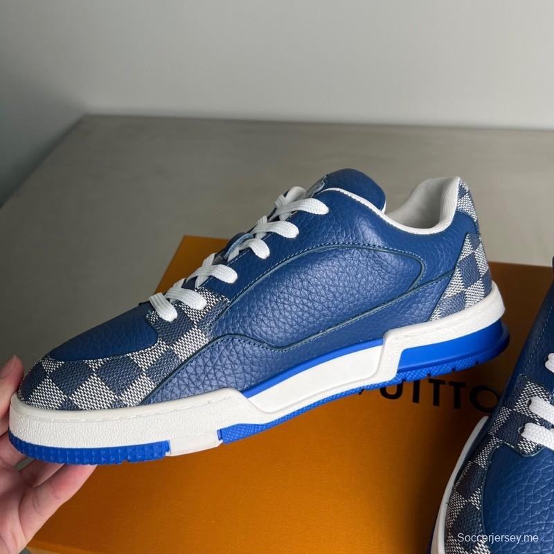 حذاء رياضي فاخر طبق الأصل من لويس فويتون 2025 SS مكرر بشعار مميز ونعل من مادة TPU ثنائية اللون - YC