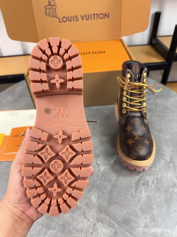 Timberland x LV Monogram Ankle Boots Waterproof Suede - LY00380