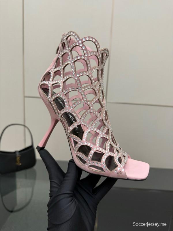 صندل سيرجيو روسي صندل حورية البحر 2025 من مجموعة SS صندل بكعب عالٍ أنيق بشبكة صيد السمك - KFY00470