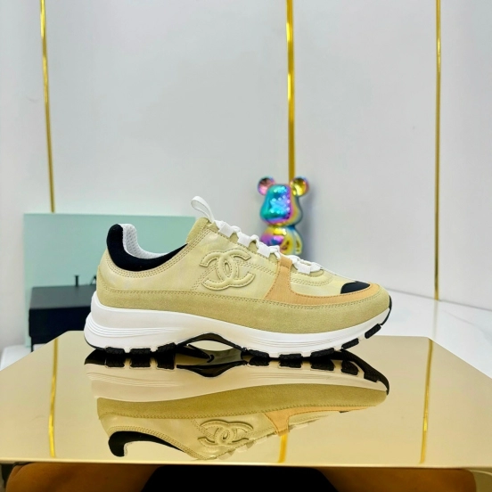 شانيل 2025 شانيل 2025 حذاء رياضي كاجوال بنعل مكتنزة - LY00310