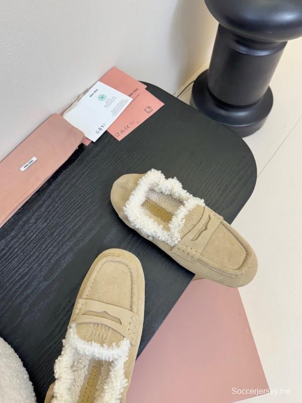 حذاء قطني من الصوف بنعل سميك بنمط بريطاني جديد من الصوف - KFY00320