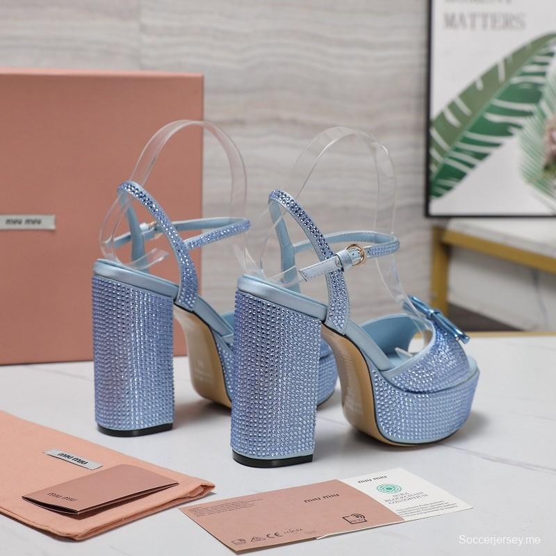 صندل بلينج بلينج سواروفسكي بكعب 11.5 سم من ميو ميوبيو - KFY00340