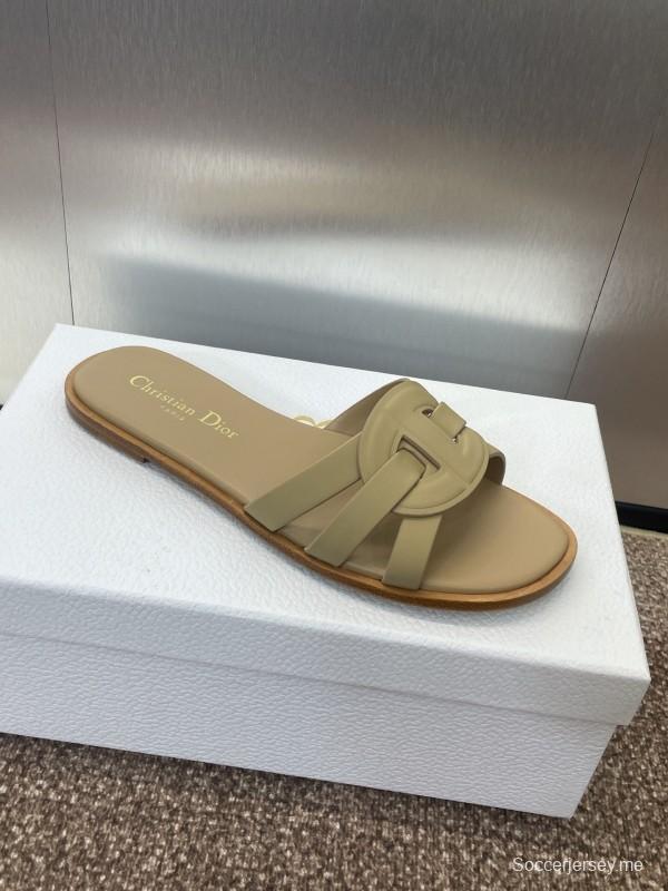 صنادل ديور D-Club D-Club جيلي ملون مجوف بحزام متقاطع للنساء - KFY00280