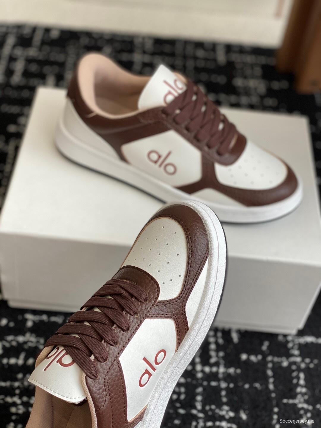 حذاء رياضي أبيض بلونين من ألو 2025 س س س بنعل أبيض مكتنزة مريحة كاجوال - KFY00280