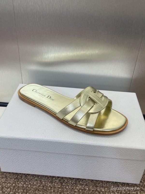 صندل ديور D-Club D-Club جيلي ملون مجوف بحزام متقاطع للنساء - KFY00280