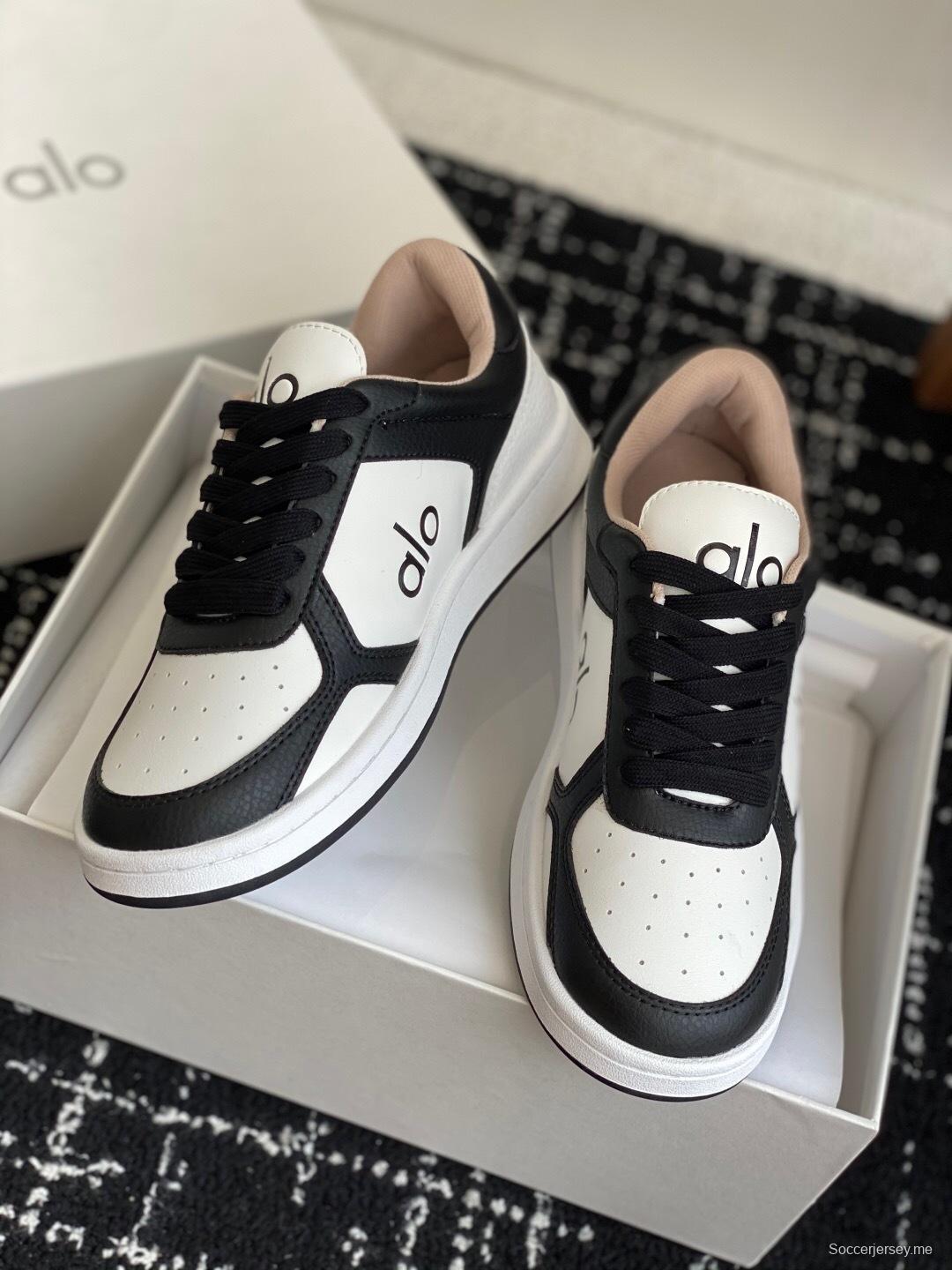 حذاء رياضي أبيض بلونين من ألو 2025 س س س بنعل أبيض مكتنزة مريحة كاجوال - KFY00280