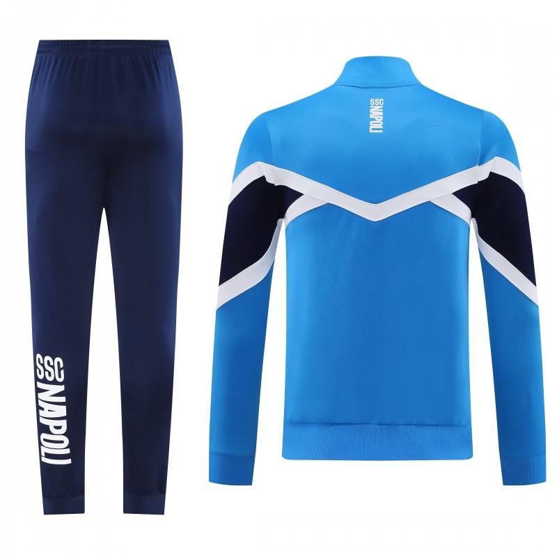 25/26 نابولي أزرق/أسود أزرق/أسود سترة بسحاب كامل + بنطلون طويل