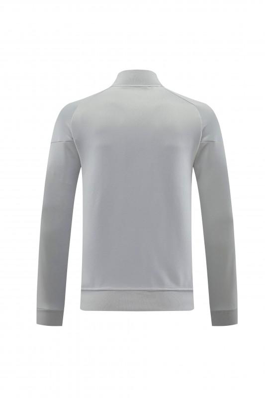 2025 أديداس 2025 جاكيت أديداس رمادي كامل بسحاب + بنطلون طويل