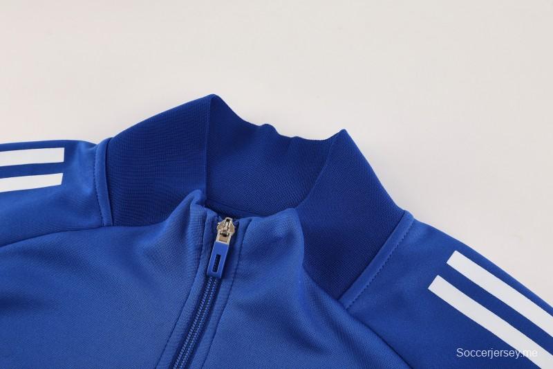 2025 أديداس 2025 جاكيت أديداس أزرق ملون بسحاب كامل + بنطلون طويل