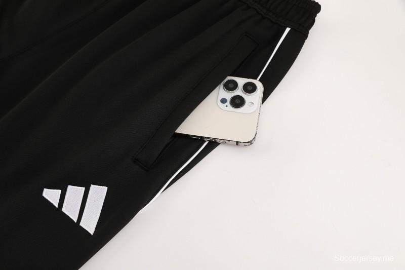 2025 أديداس 2025 جاكيت أديداس رمادي كامل بسحاب + بنطلون طويل