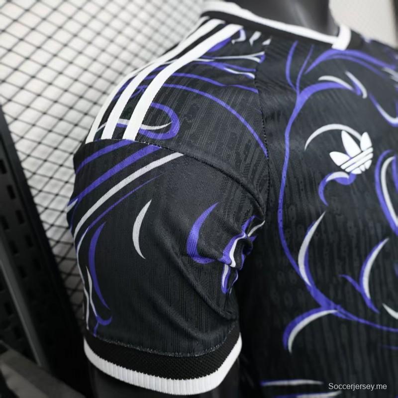 إصدار اللاعب 2026 قميص الأرجنتين الثالث 2026 أسود بنقشة دوامة فنية