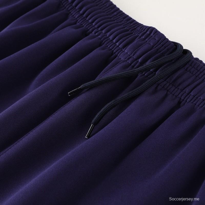 24/25 إنجلترا جاكيت بنفسجي كامل السوستة إنجليزي + بنطلون طويل + سترة رياضية + بنطلون طويل