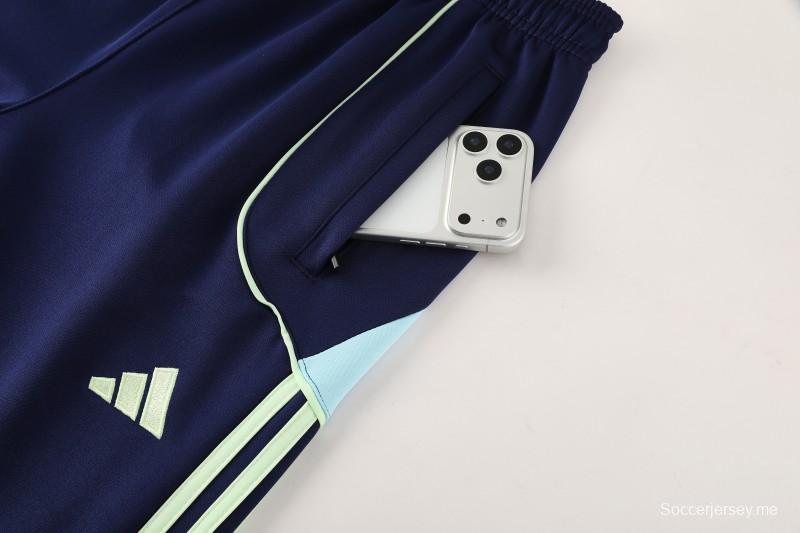 25/26 أجاكس أمستردام 25/26 جاكيت أمستردام أزرق داكن سحاب كامل سترة رياضية + بنطلون طويل