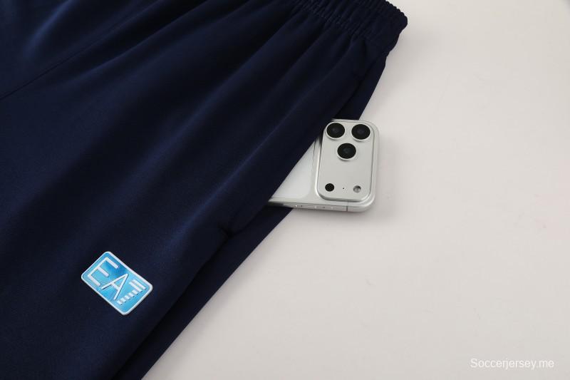 25/26 SSC نابولي أزرق سماوي سحاب كامل سترة رياضية + بنطلون طويل + سترات طويلة