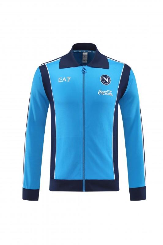 25/26 SSC نابولي أزرق سماوي سحاب كامل سترة رياضية + بنطلون طويل + سترات طويلة