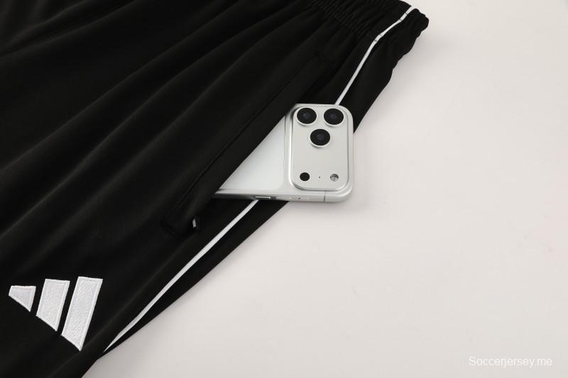 25/26 أديداس سترة رياضية بسحاب كامل أحمر/أبيض + بنطلون طويل + جاكيت أديداس أحمر/أبيض