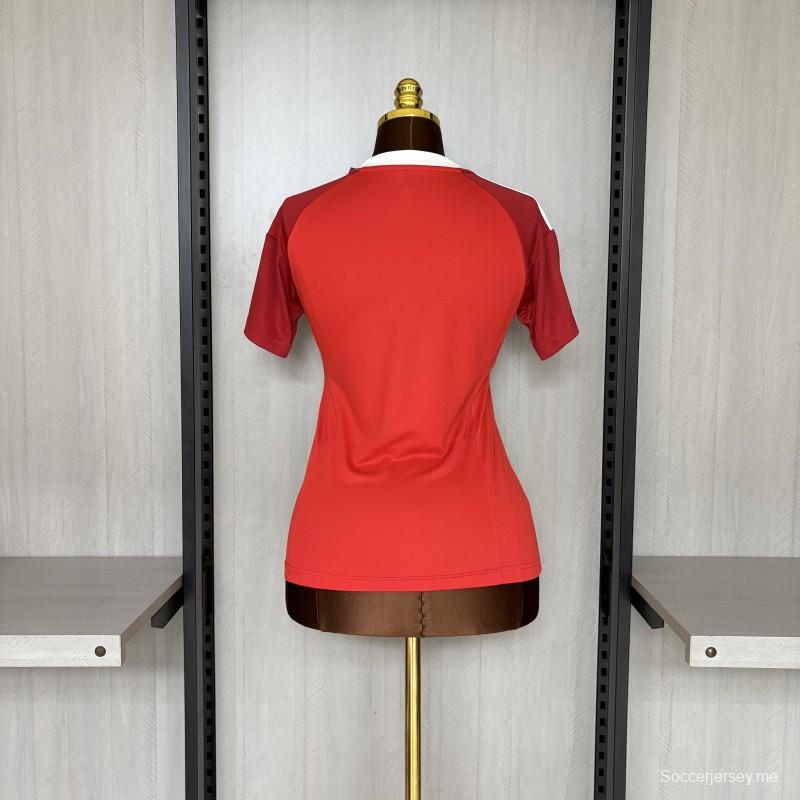 25/26 قميص أحمر فلامنجو للنساء