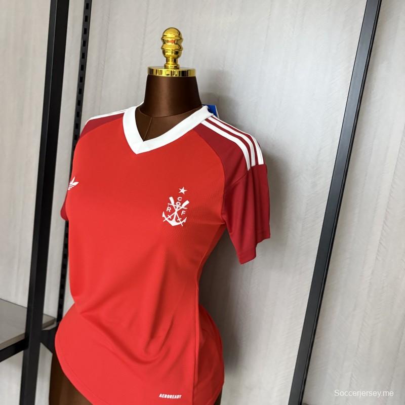 25/26 قميص أحمر فلامنجو للنساء