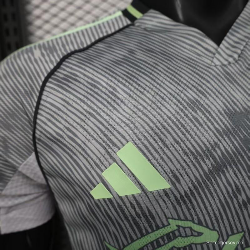 إصدار 25/26 نسخة اللاعب كلوب أمريكا الثالث قميص أخضر نيون رمادي أخضر 25/26