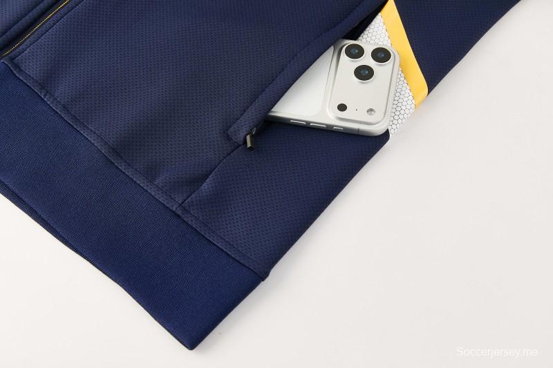 2026 NIKE سترة زرقاء داكنة بسحاب كامل + بنطال طويل