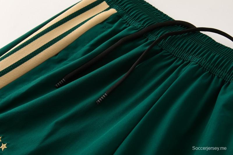 2026 إيطاليا سترة خضراء بغطاء رأس وسحاب كامل + بنطال طويل