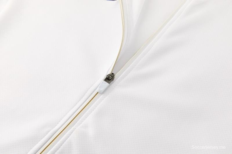 2026 NIKE سترة بيضاء بسحاب كامل + بنطال طويل