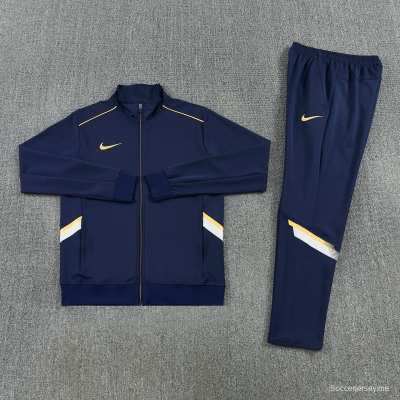 2026 NIKE سترة زرقاء داكنة بسحاب كامل + بنطال طويل