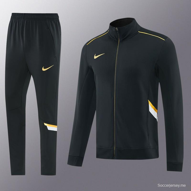 2026 NIKE سترة سوداء بسحاب كامل + بنطال طويل