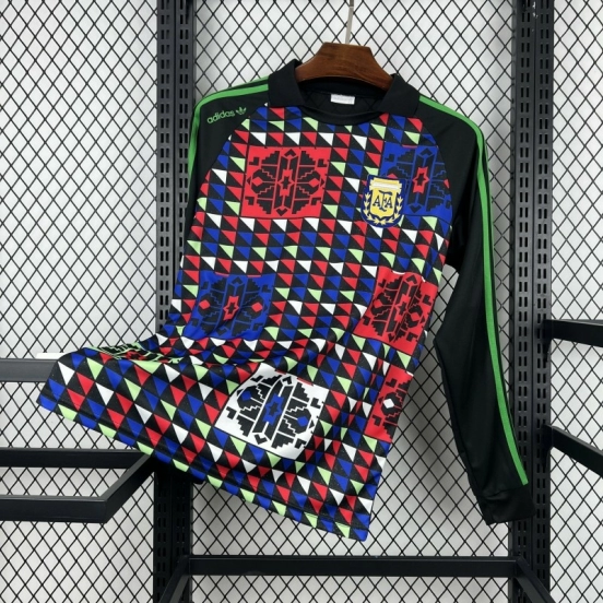 قميص حارس مرمى الأرجنتين طويل الأكمام من طراز 1990