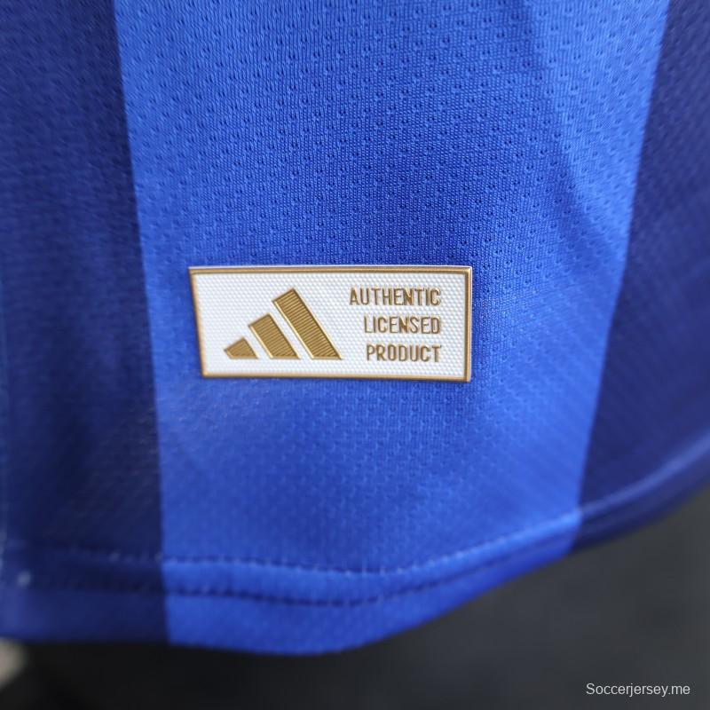 2026 نسخة اللاعبين إيطاليا قميص أزرق مع خطوط عمودية بلون متناسق