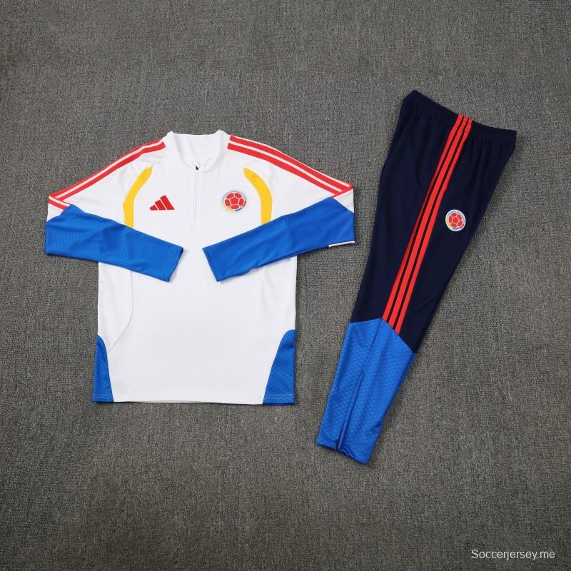 26/27  كولومبيا وايت  طقم رياضي مع سترة بنصف سحاب  + بنطال طويل