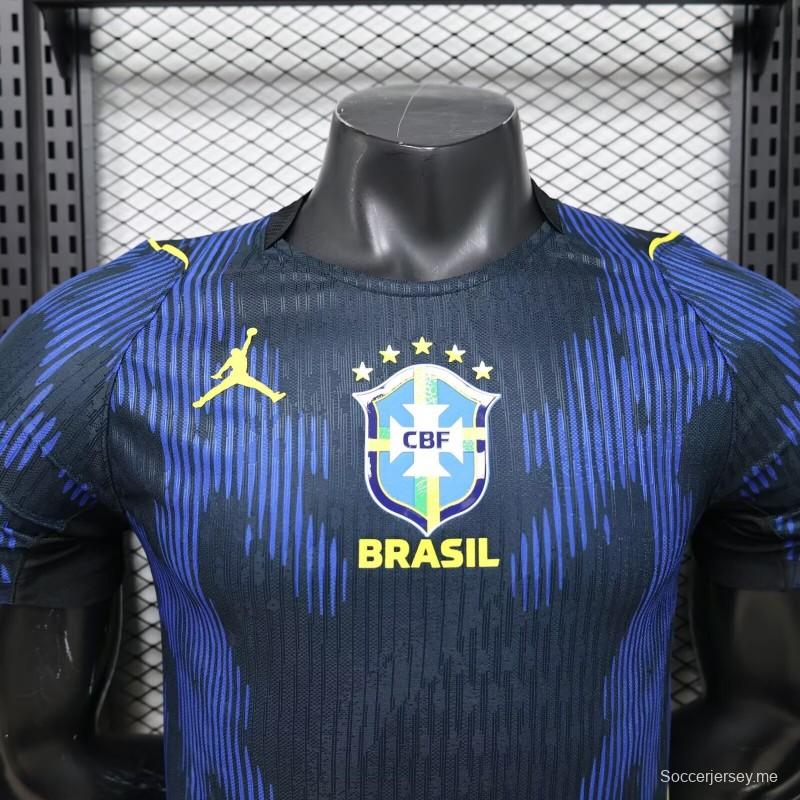 قميص اللاعب الخارجي باللون الأزرق الداكن من طراز 2026 للمنتخب البرازيلي من ماركة Jordan Brand