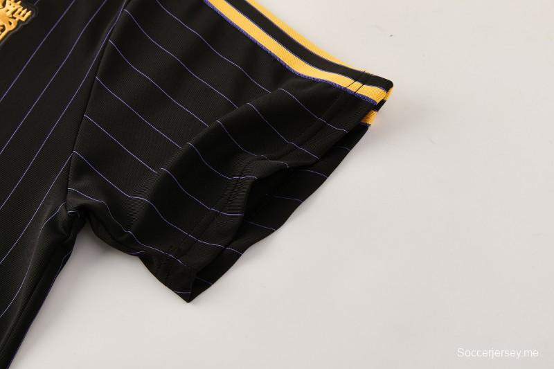 26/27  قميص مانشستر يونايتد أسود بأكمام قصيرة + شورت كرة قدم