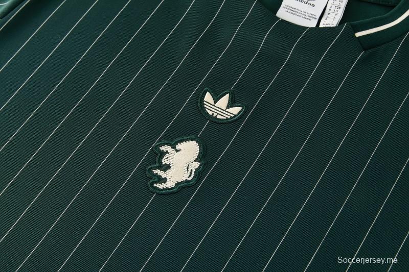 26/27 يوفنتوس أخضر داكن بأكمام قصيرة + شورت كرة قدم