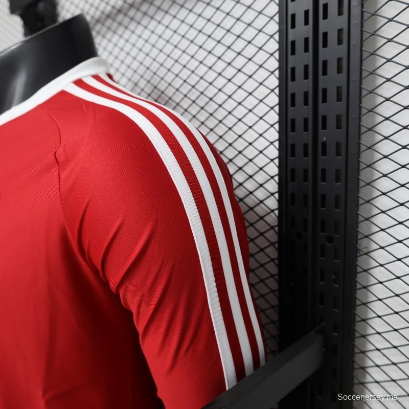 قميص لاعب مانشستر يونايتد الأحمر طويل الأكمام من طراز Adidas Originals Retro، الإصدار الخاص، نسخة 2026