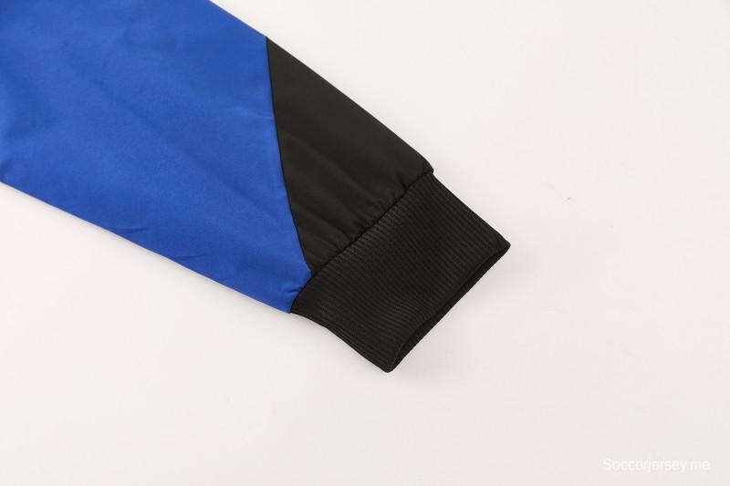 26/27 طقم رياضي من تشيلسي باللون الأسود مع سترة بغطاء رأس وسحاب كامل + بنطال طويل