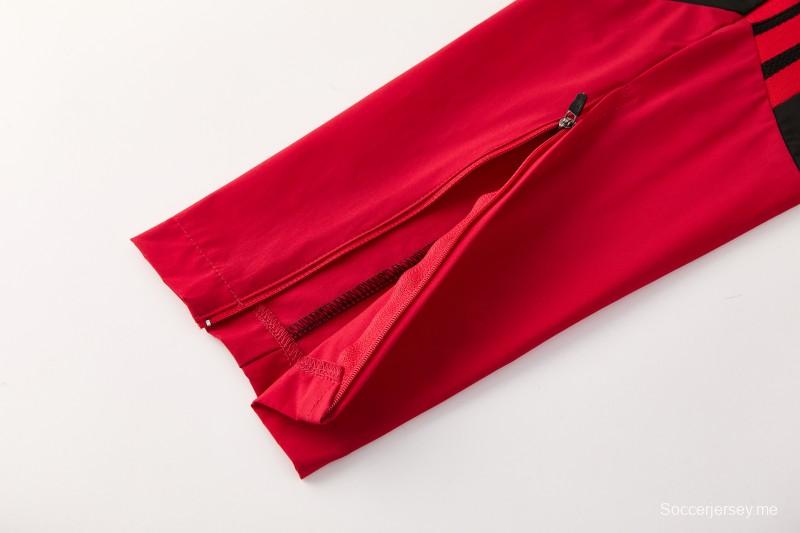 26/27 بلجيكا  طقم رياضي بلون أسود مع سترة بغطاء رأس وسحاب كامل + بنطال طويل