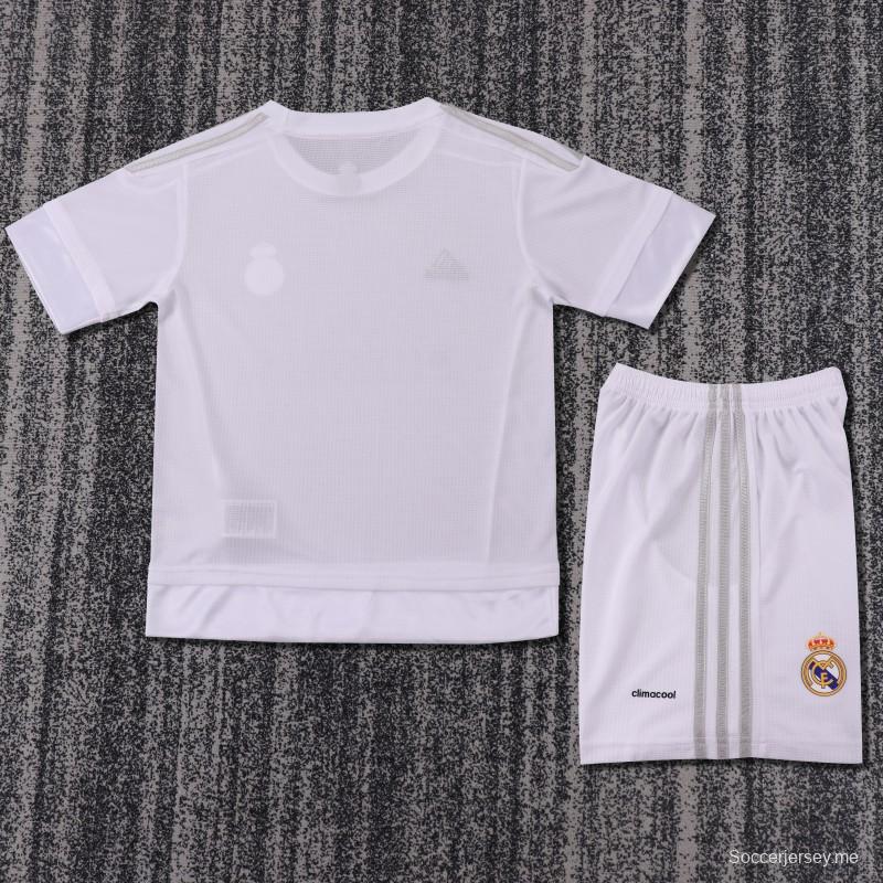 قميص ريال مدريد الرئيسي للأطفال طراز ريترو لموسم 2015/2016