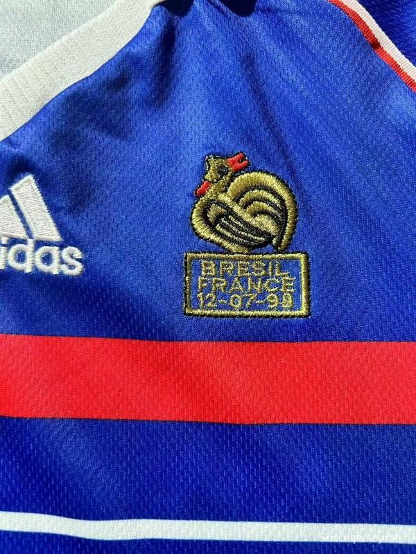 قميص ريترو للأطفال 1998 المنتخب الفرنسي بأكمام طويلة