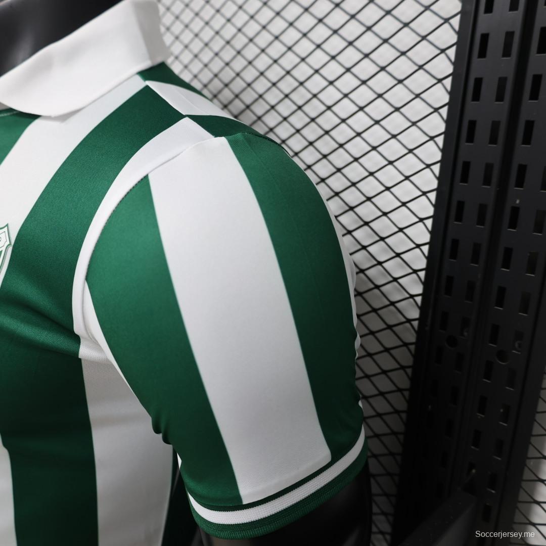 إصدار اللاعب 26/27 نادي الاتحاد  قميص الإصدار الخاص ذو الخطوط الخضراء والبيضاء