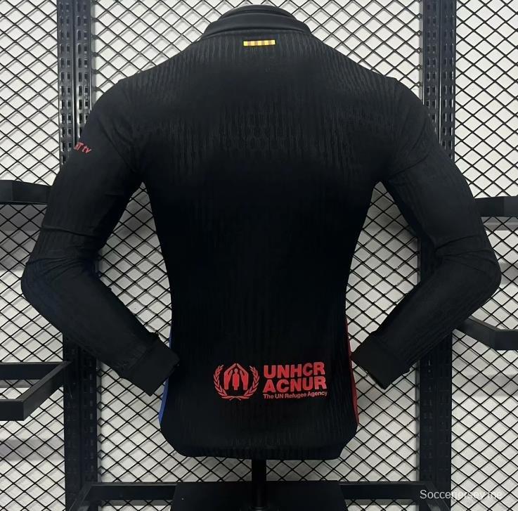 إصدار اللاعب 24/25 قميص بأكمام طويلة الأكمام من برشلونة 24/25
