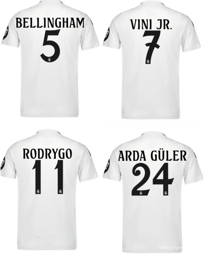 24/25 قميص ريال مدريد الأساسي مع رقعة 15 كأس ريال مدريد
