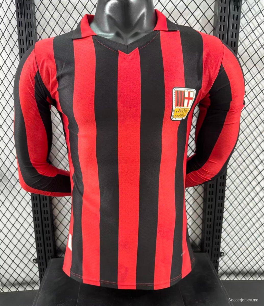 إصدار اللاعب 24/25 قميص بأكمام طويلة الأكمام بمناسبة الذكرى 125 لتأسيس ميلان