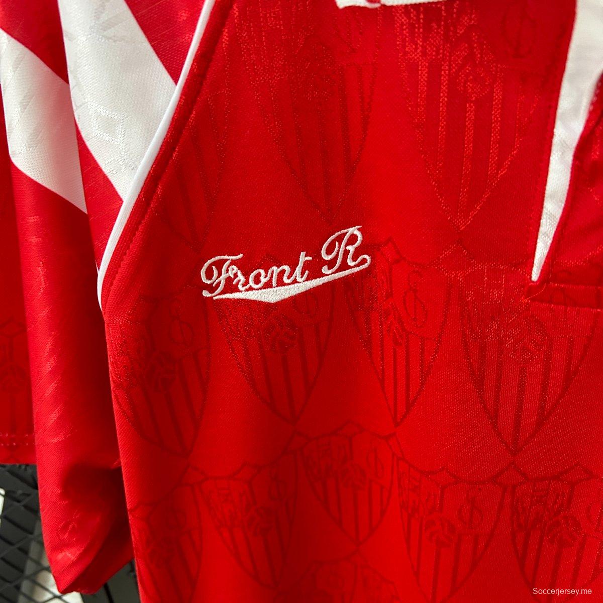 قميص أحمر عتيق 92/93 نادي إشبيلية لكرة القدم خارج ملعبه