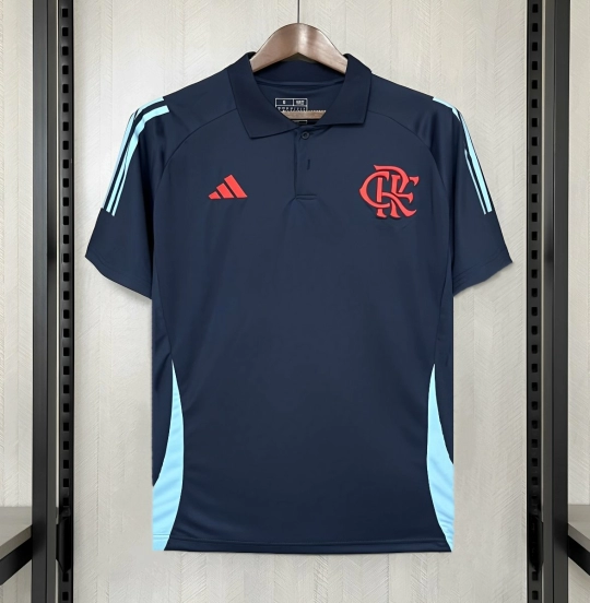 25/26 فلامنجو فلامنجو قميص بولو أزرق غامق S-XXXXL